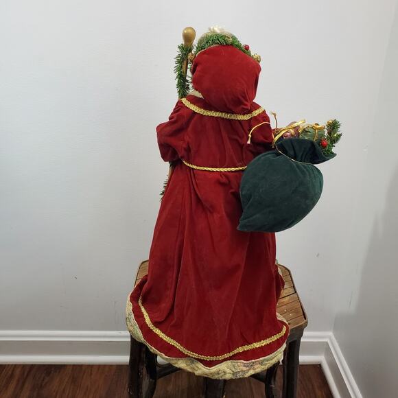 Vintage St Nicholas Santa Claus Tree Topper or Shelf Sitter Christmas Holiday - Picture 7 of 10